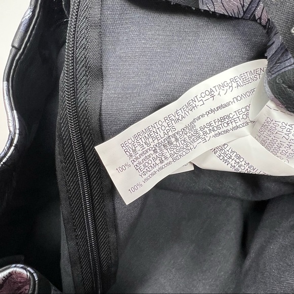 NEW Zara Metallic Floral Skirt Small - Picture 6 of 10